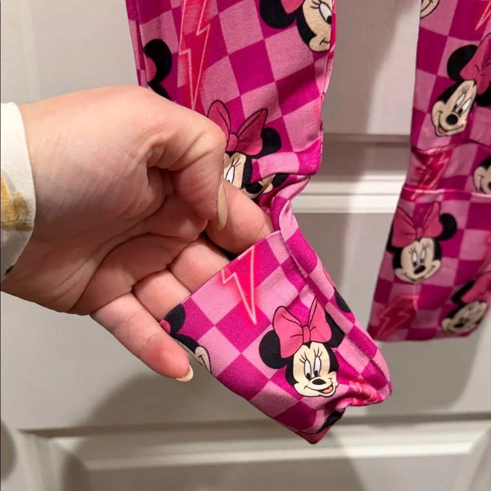 Pink Minnie Checkered Girls One Piece 12-18 months NWT